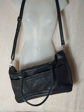Still Nordic Black Leather Tote Bag